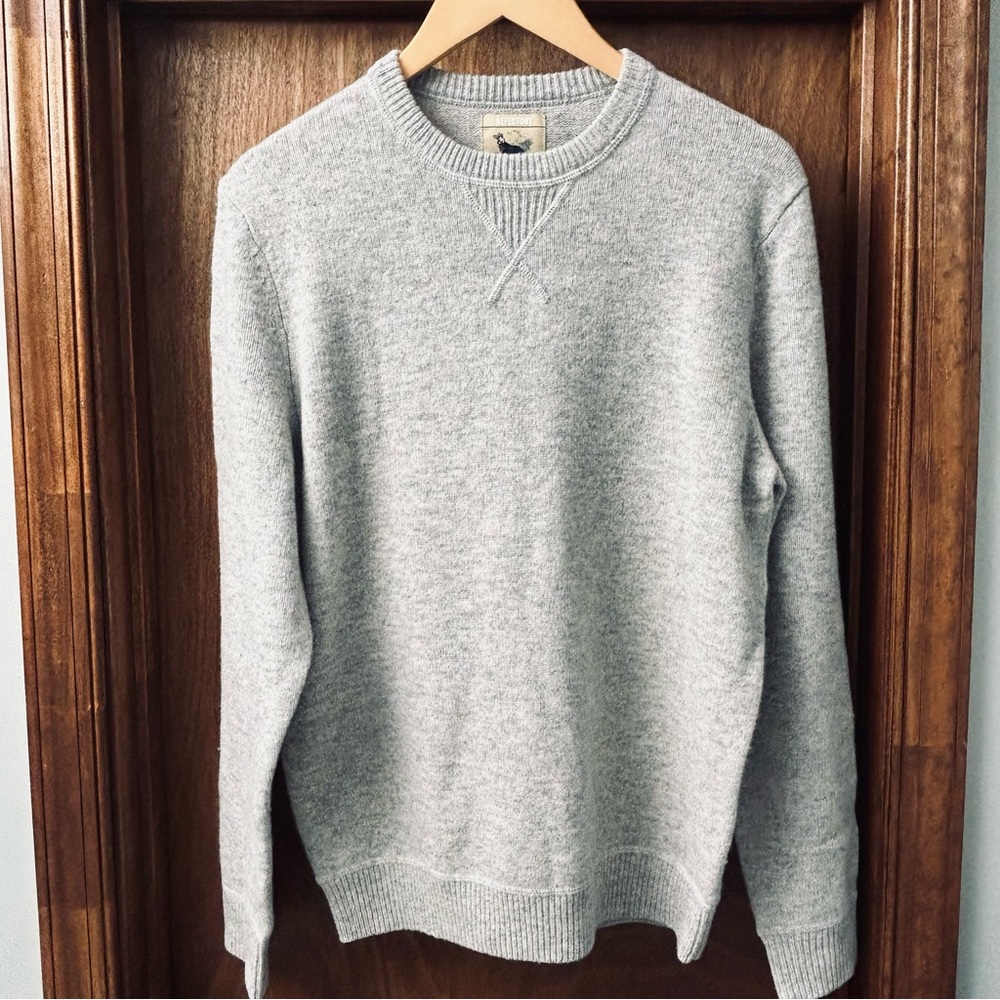 Refectory Lambs Wool Blend Classic Gray Men's Sweater